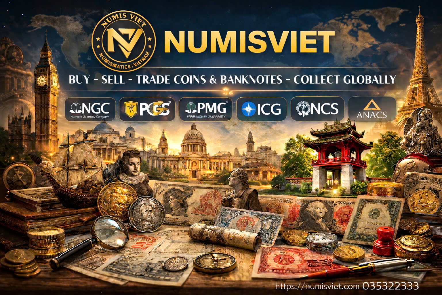 NUMISVIET- ĐỒNG XU BẠC ĐÔNG DƯƠNG